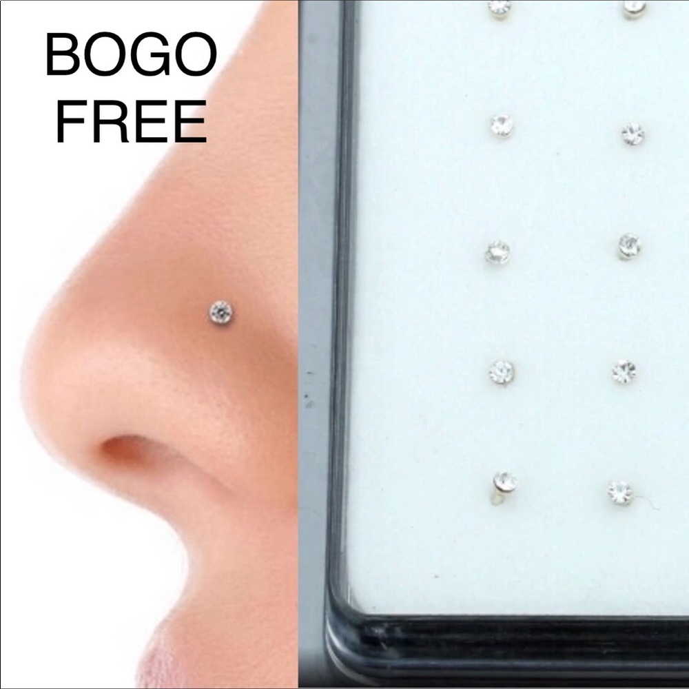 Silver body piercing, 2pcs
